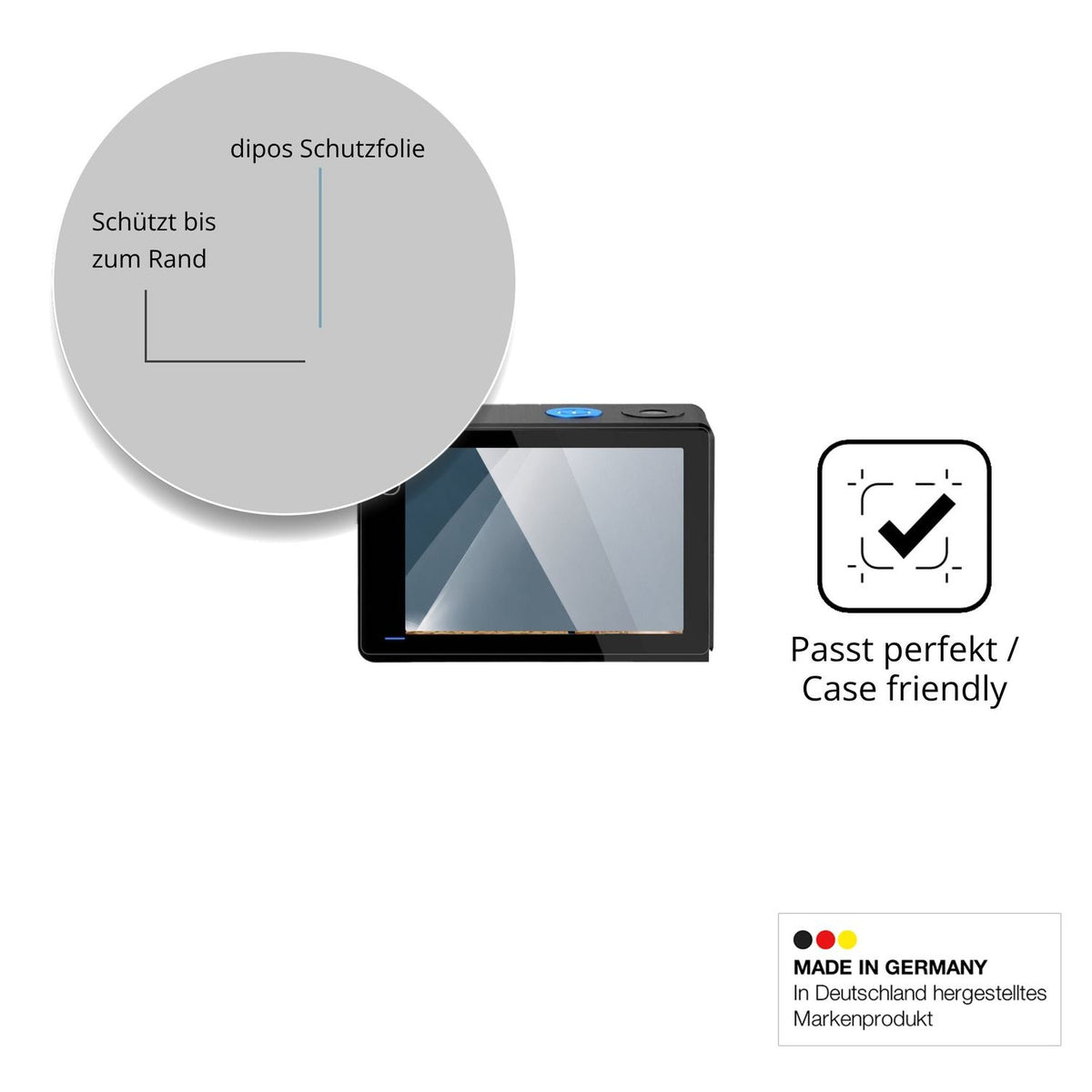 Besonders flexibler Displayschutz mit Anti-Shock-Schicht im Materialmix