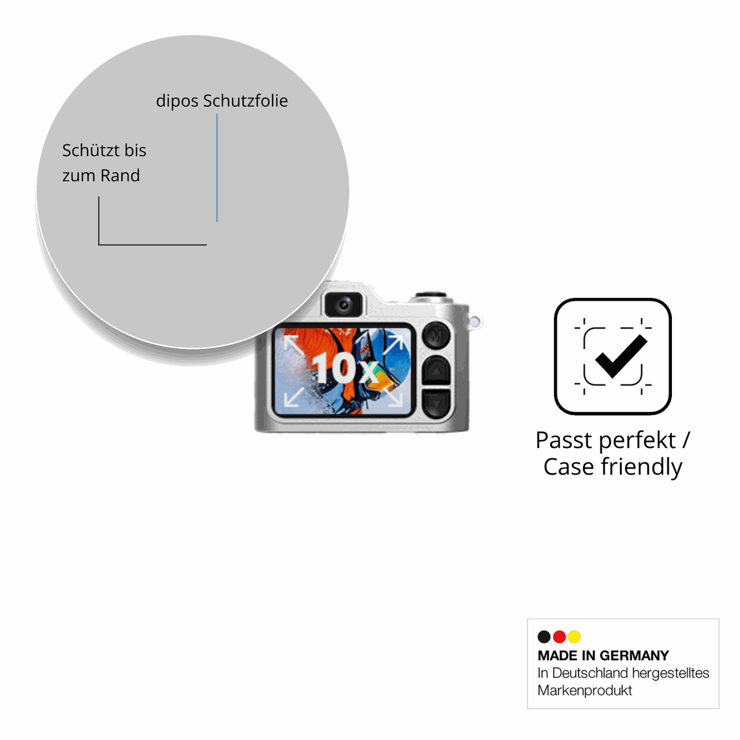 Besonders flexibler Displayschutz mit Anti-Shock-Schicht im Materialmix