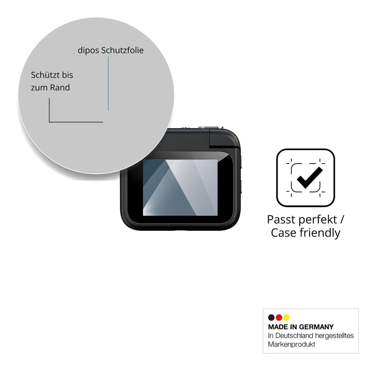 Besonders flexibler Displayschutz mit Anti-Shock-Schicht im Materialmix