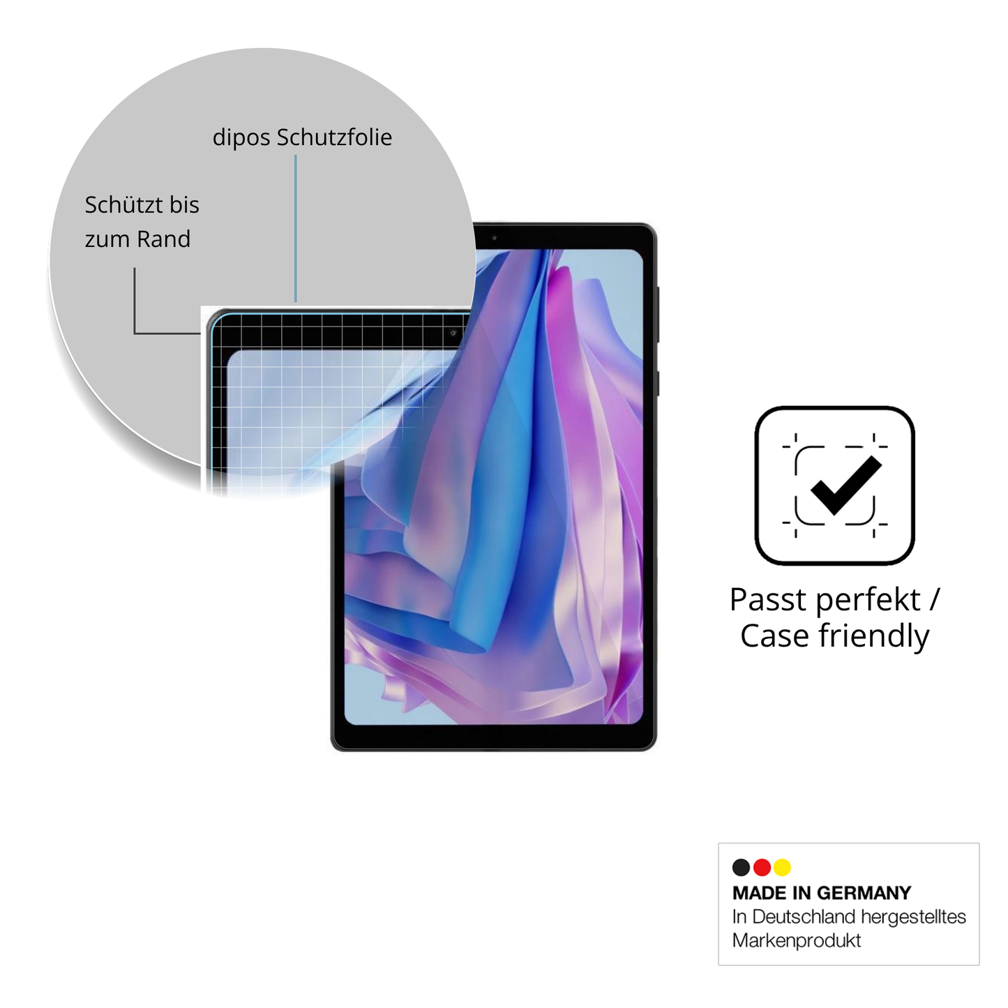 Besonders flexibler Displayschutz mit Anti-Shock-Schicht im Materialmix