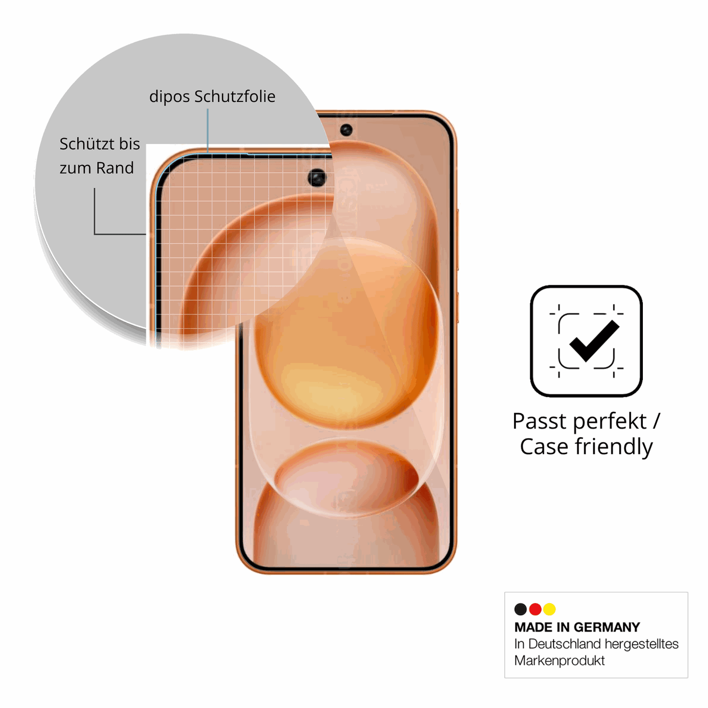 Besonders flexibler Displayschutz mit Anti-Shock-Schicht im Materialmix