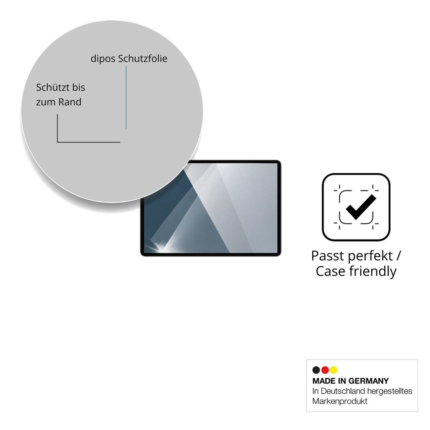 Besonders flexibler Displayschutz mit Anti-Shock-Schicht im Materialmix
