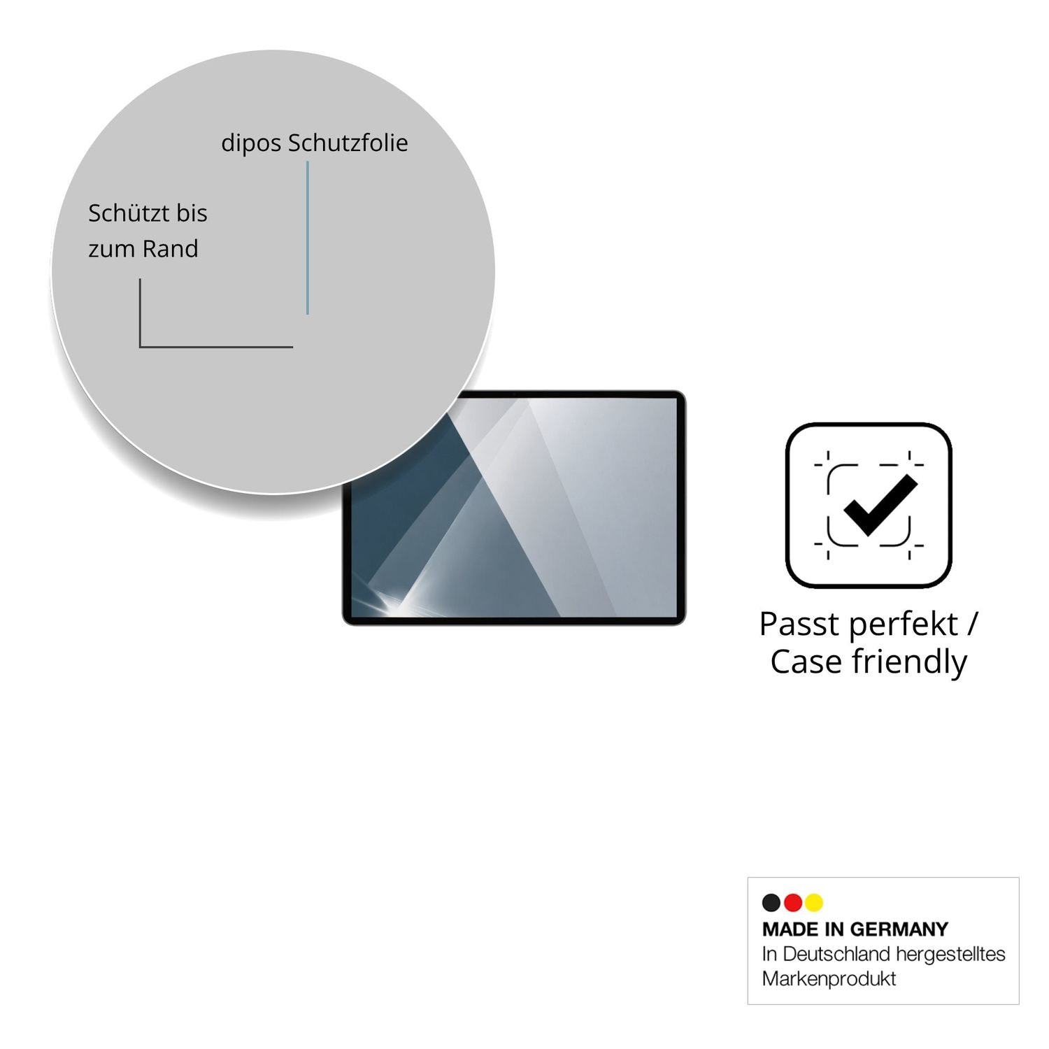 Besonders flexibler Displayschutz mit Anti-Shock-Schicht im Materialmix