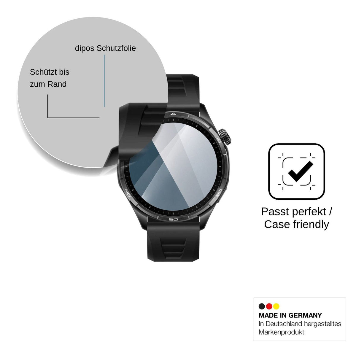 2x Screen Protector for Honor Watch 6 Pro Flexible Glass 9H dipos
