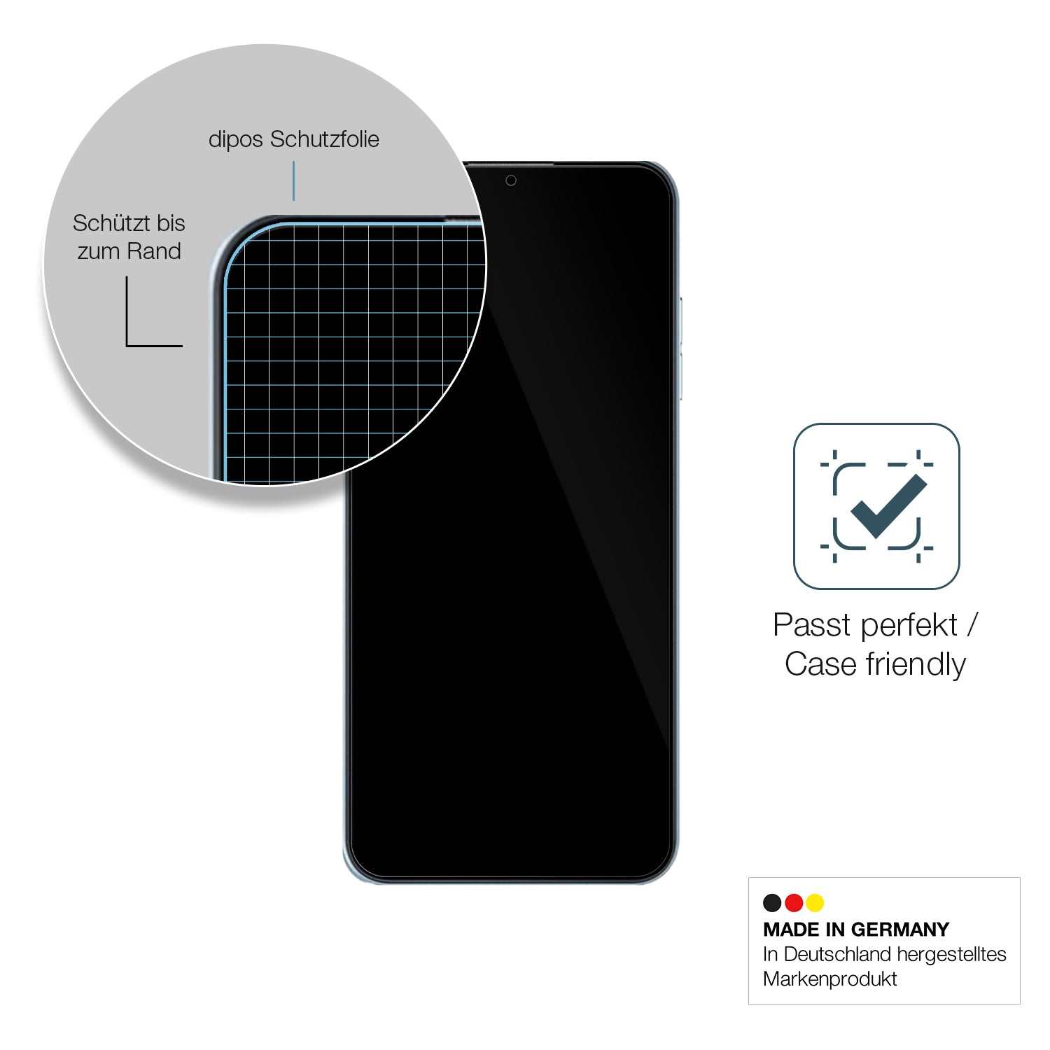 Besonders flexibler Displayschutz mit Anti-Shock-Schicht im Materialmix