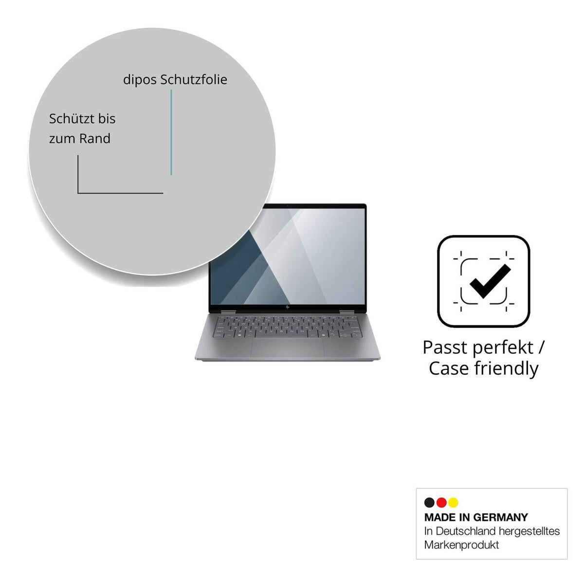 Besonders flexibler Displayschutz mit Anti-Shock-Schicht im Materialmix