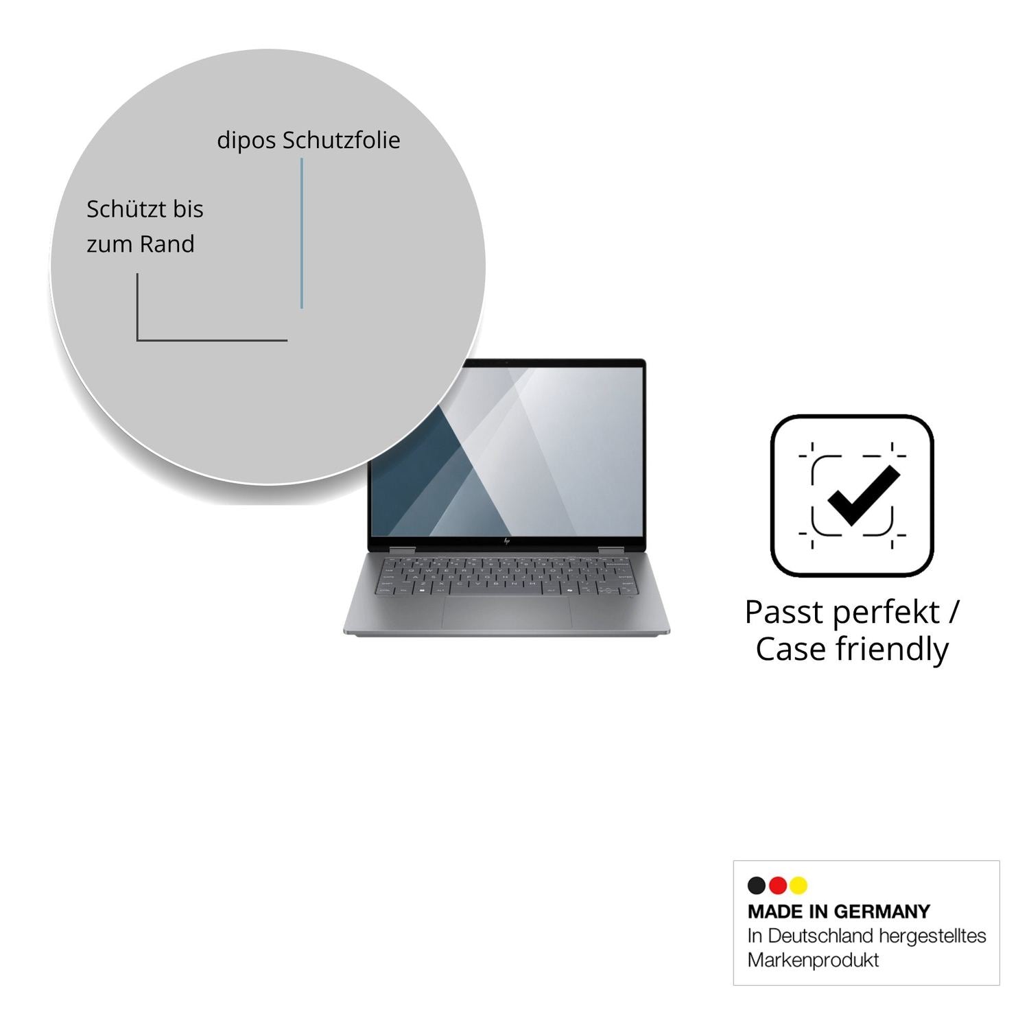 Besonders flexibler Displayschutz mit Anti-Shock-Schicht im Materialmix