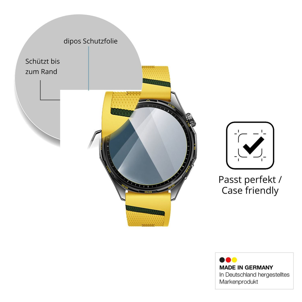 Besonders flexibler Displayschutz mit Anti-Shock-Schicht im Materialmix