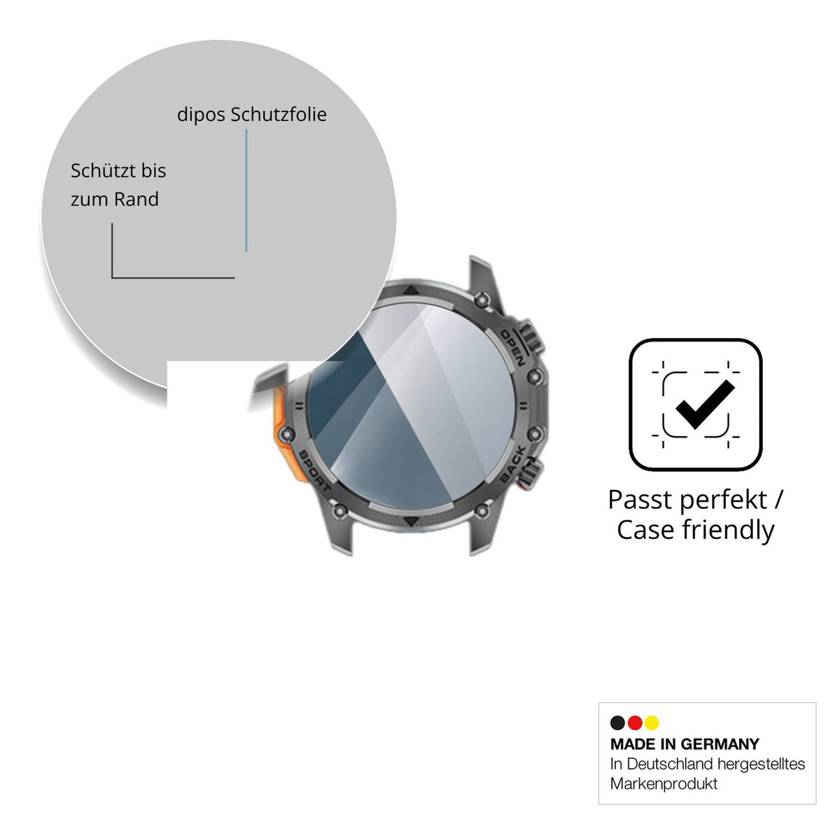 Besonders flexibler Displayschutz mit Anti-Shock-Schicht im Materialmix