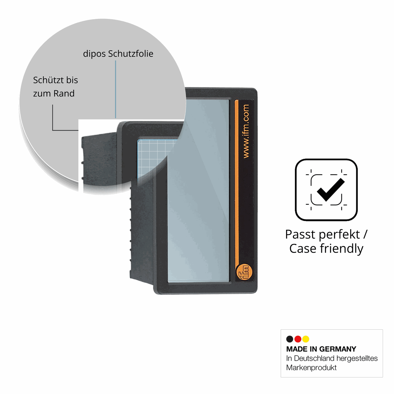 Besonders flexibler Displayschutz mit Anti-Shock-Schicht im Materialmix