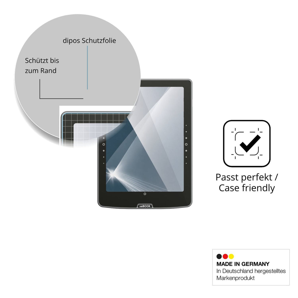 Besonders flexibler Displayschutz mit Anti-Shock-Schicht im Materialmix