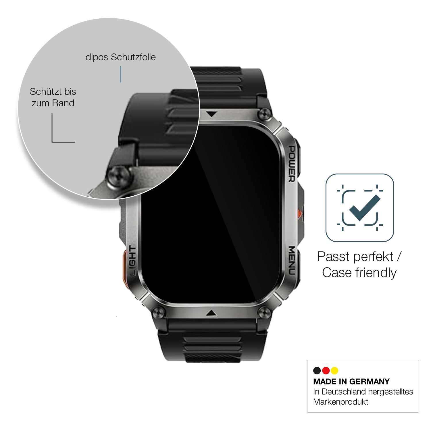 Besonders flexibler Displayschutz mit Anti-Shock-Schicht im Materialmix