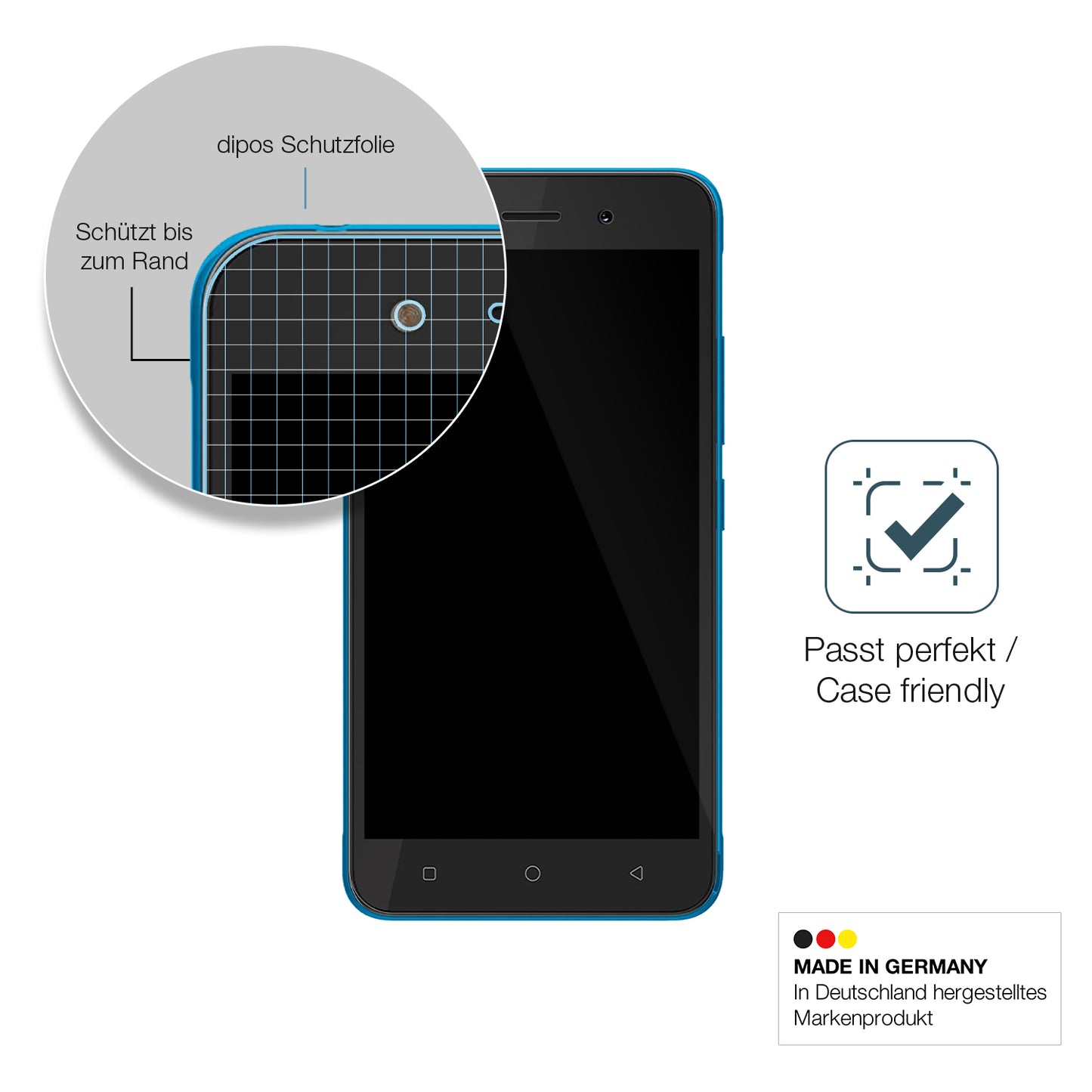Besonders flexibler Displayschutz mit Anti-Shock-Schicht im Materialmix