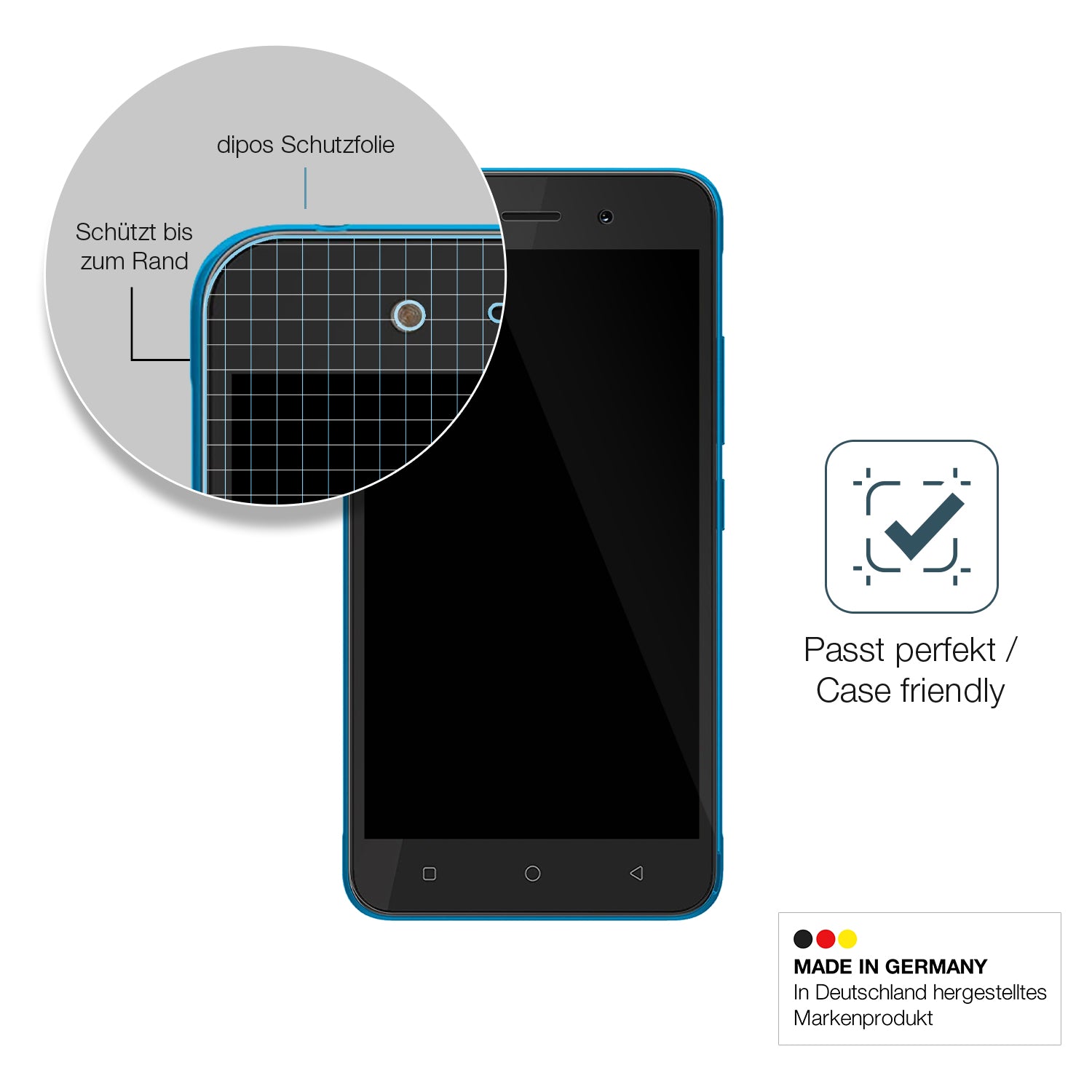 Besonders flexibler Displayschutz mit Anti-Shock-Schicht im Materialmix