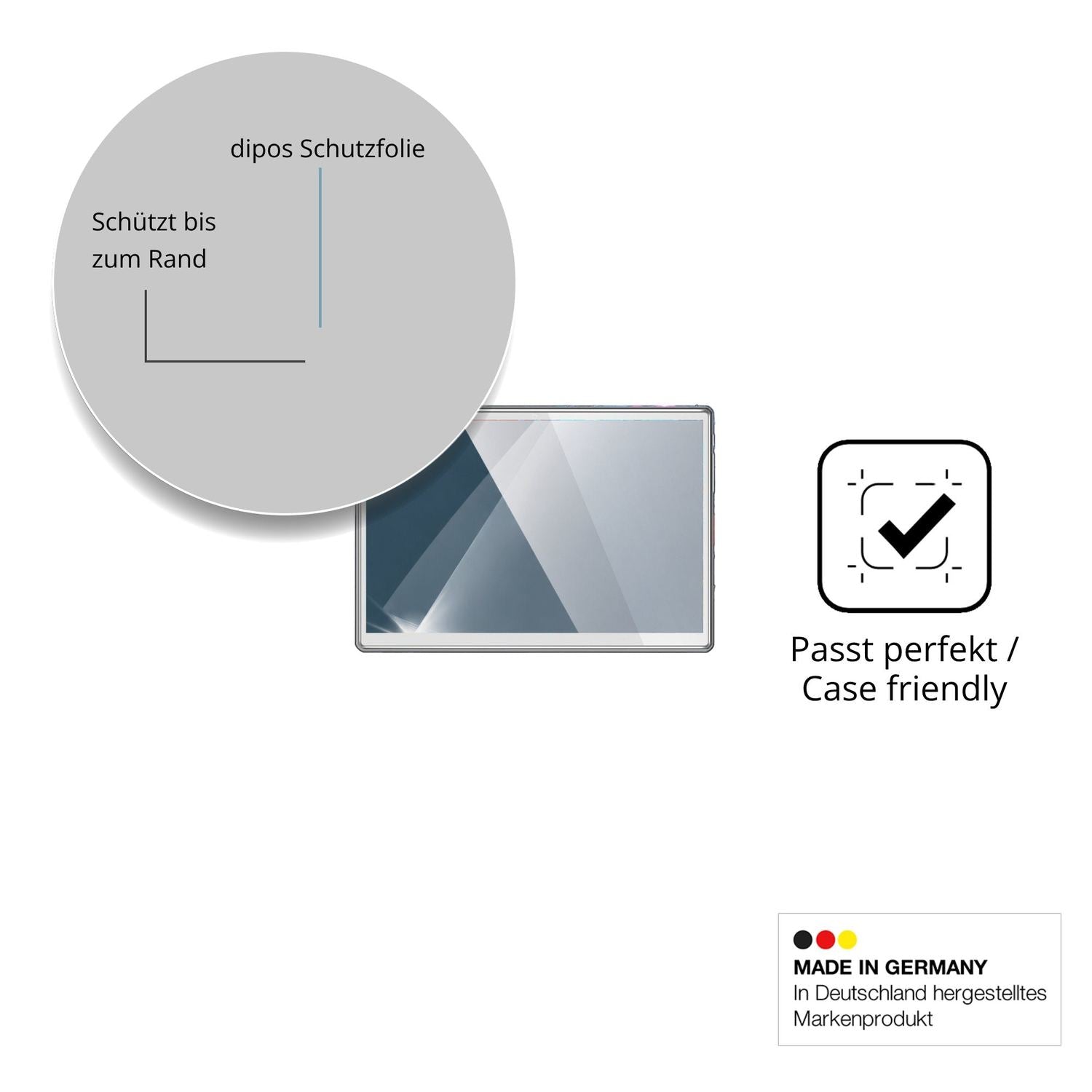 Besonders flexibler Displayschutz mit Anti-Shock-Schicht im Materialmix
