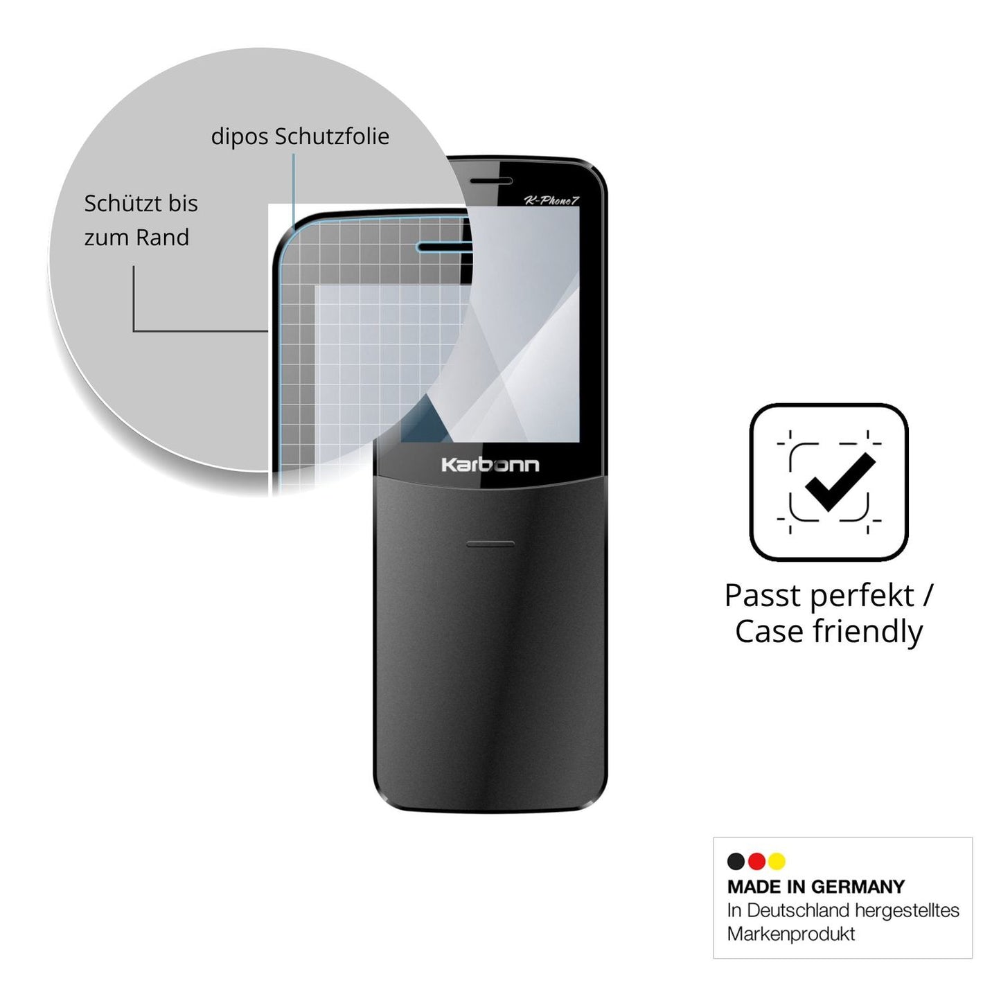 Besonders flexibler Displayschutz mit Anti-Shock-Schicht im Materialmix
