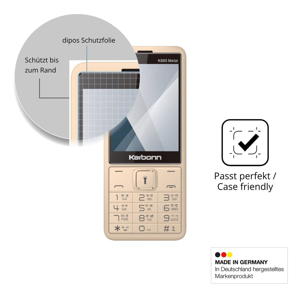 Besonders flexibler Displayschutz mit Anti-Shock-Schicht im Materialmix