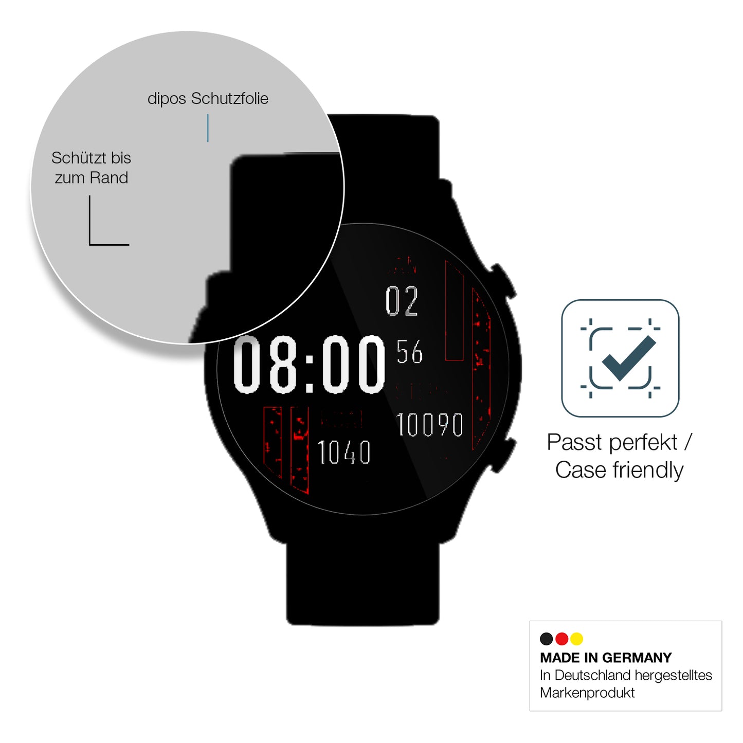 Besonders flexibler Displayschutz mit Anti-Shock-Schicht im Materialmix