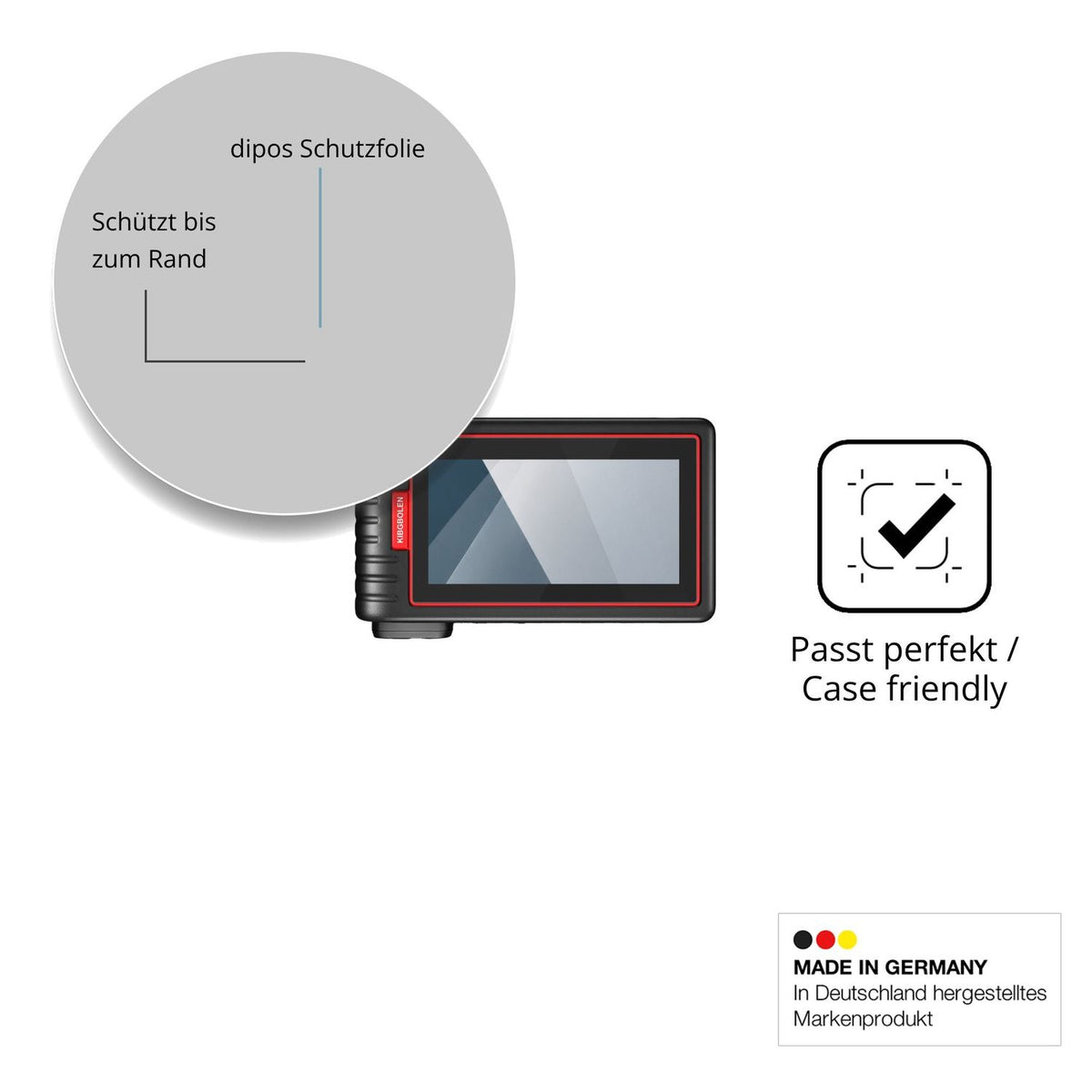 Besonders flexibler Displayschutz mit Anti-Shock-Schicht im Materialmix