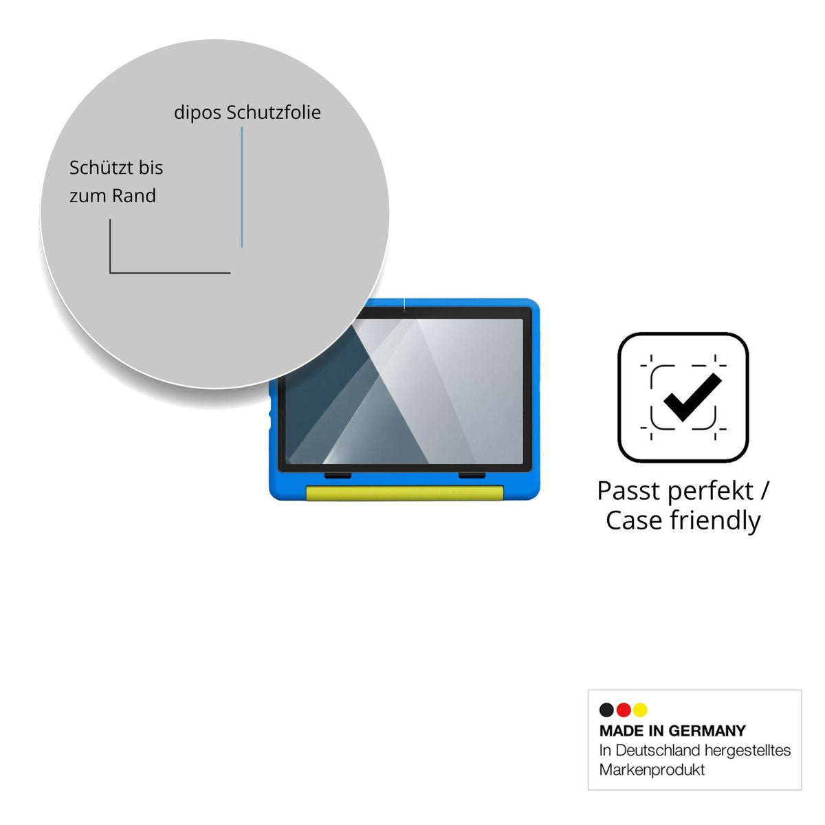 Besonders flexibler Displayschutz mit Anti-Shock-Schicht im Materialmix