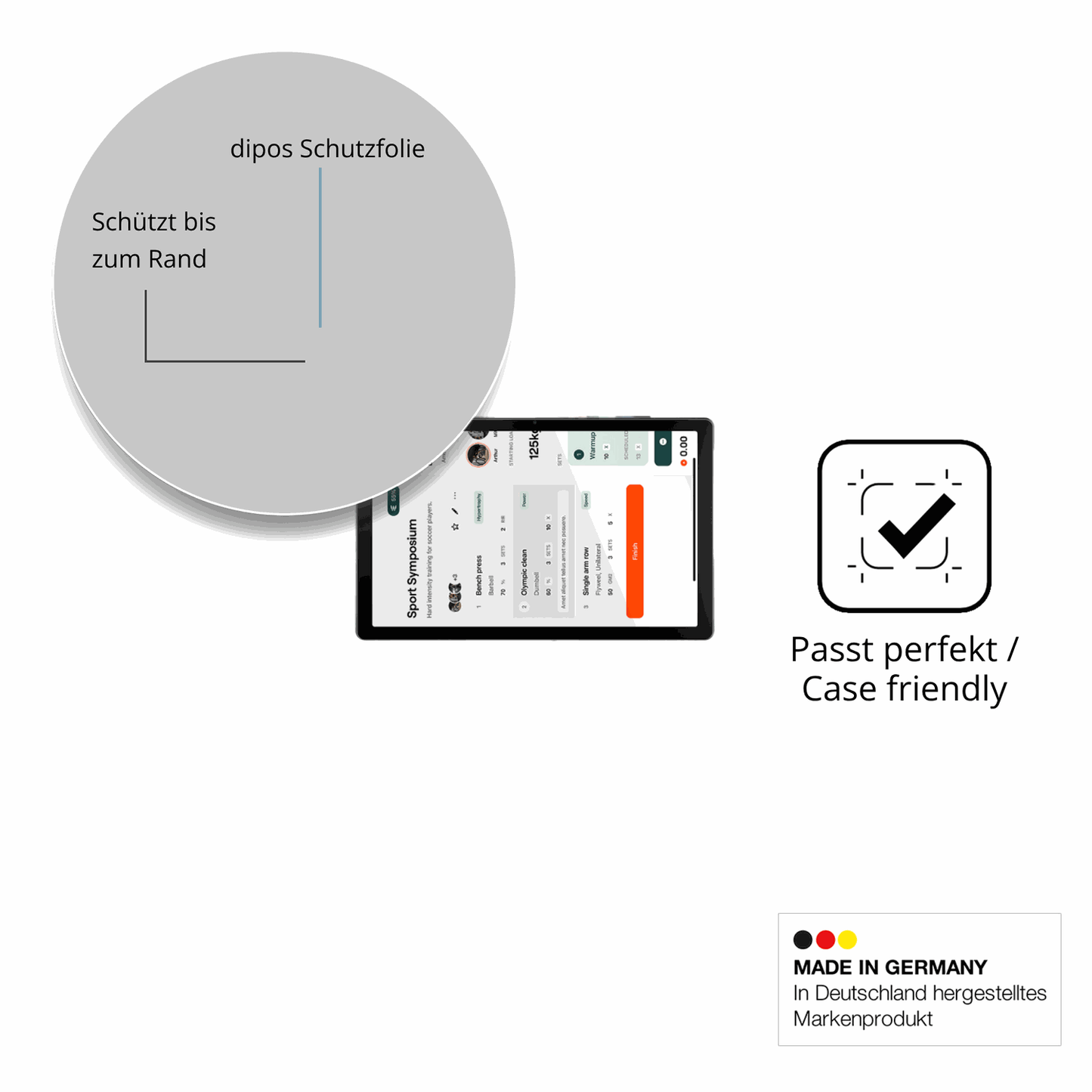 Besonders flexibler Displayschutz mit Anti-Shock-Schicht im Materialmix