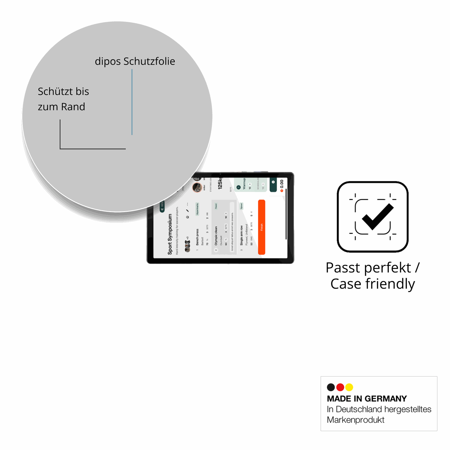 Besonders flexibler Displayschutz mit Anti-Shock-Schicht im Materialmix