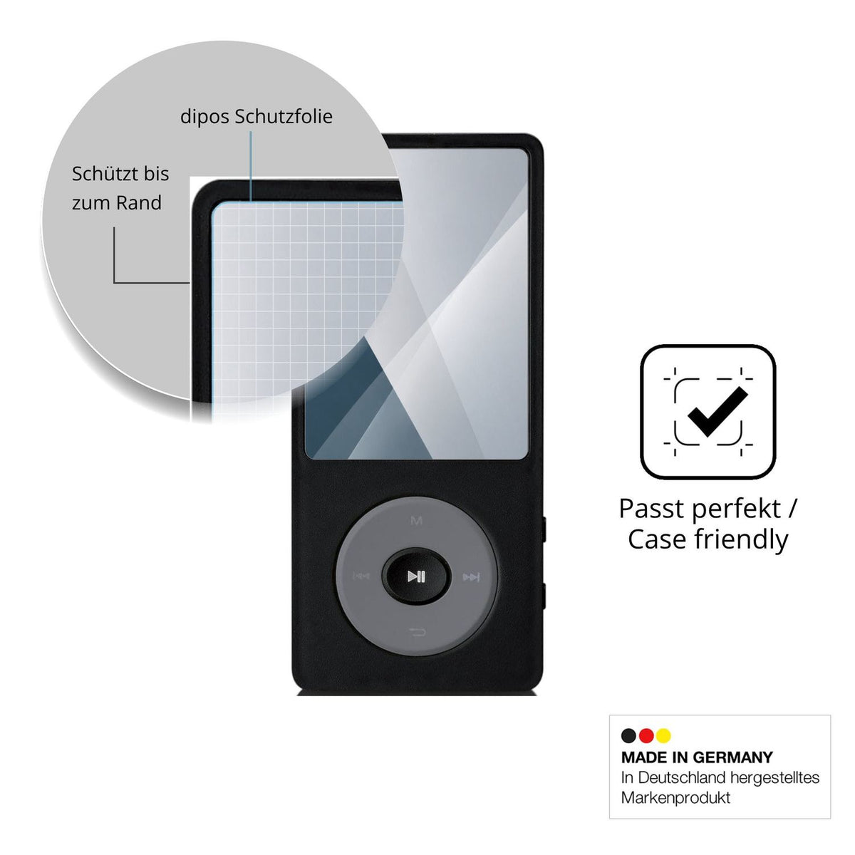 Besonders flexibler Displayschutz mit Anti-Shock-Schicht im Materialmix