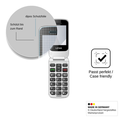2x Screen Protector for LESIA F1 Flexible Glass 9H dipos
