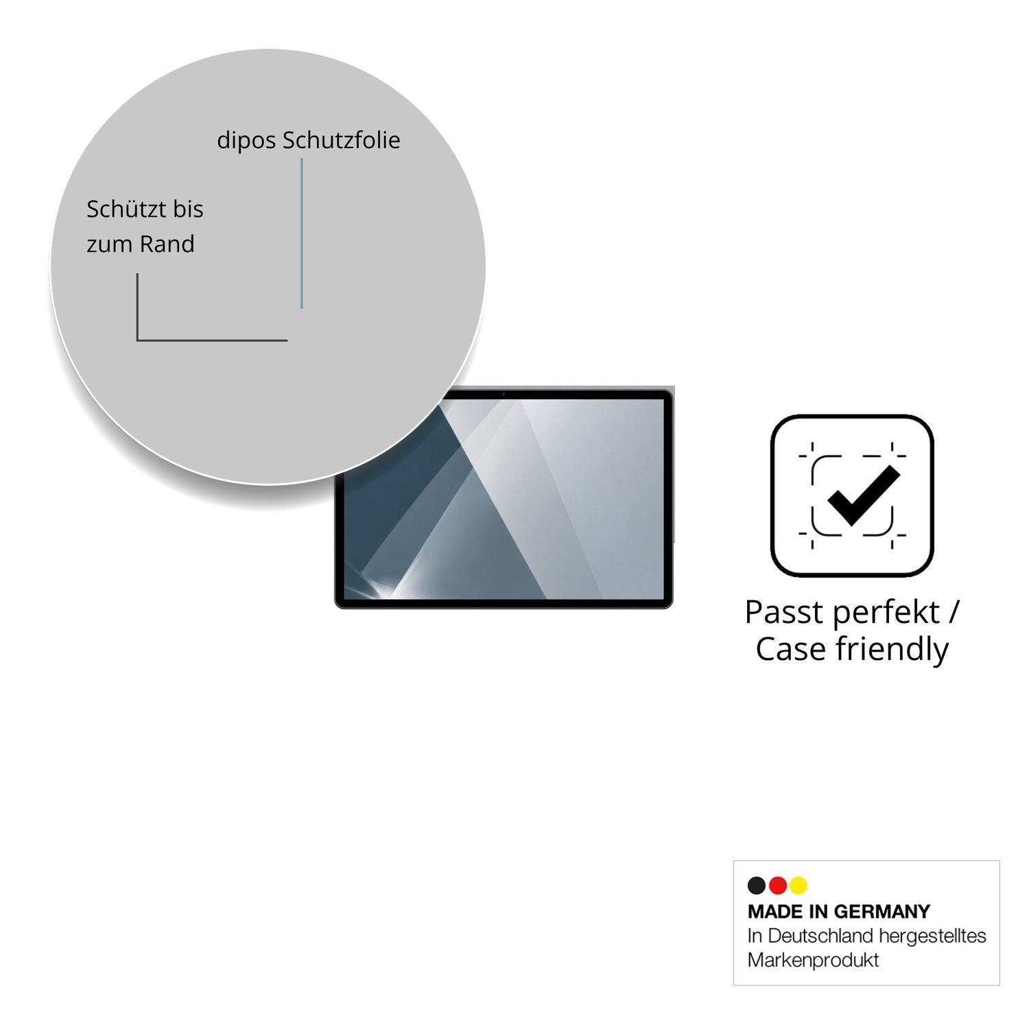 Besonders flexibler Displayschutz mit Anti-Shock-Schicht im Materialmix