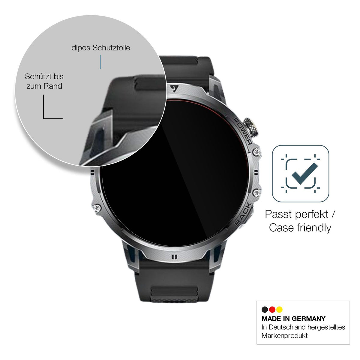 Besonders flexibler Displayschutz mit Anti-Shock-Schicht im Materialmix