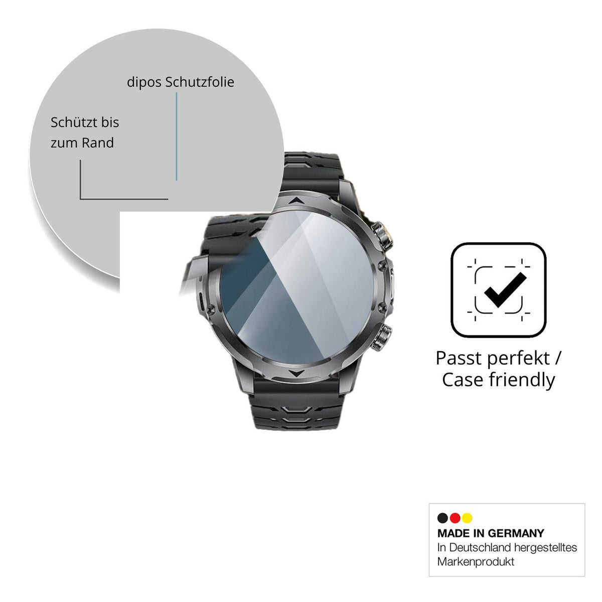 Besonders flexibler Displayschutz mit Anti-Shock-Schicht im Materialmix