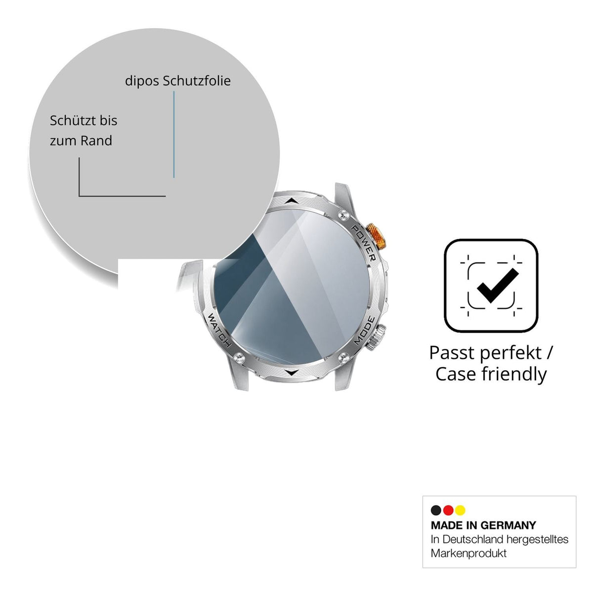Besonders flexibler Displayschutz mit Anti-Shock-Schicht im Materialmix