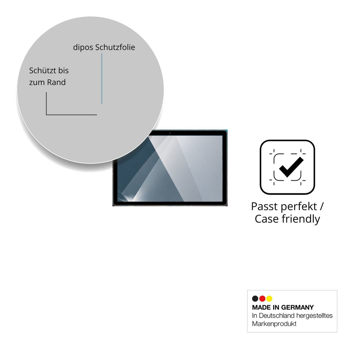 Besonders flexibler Displayschutz mit Anti-Shock-Schicht im Materialmix