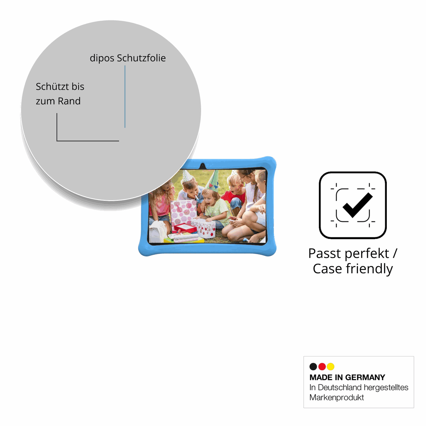 Besonders flexibler Displayschutz mit Anti-Shock-Schicht im Materialmix