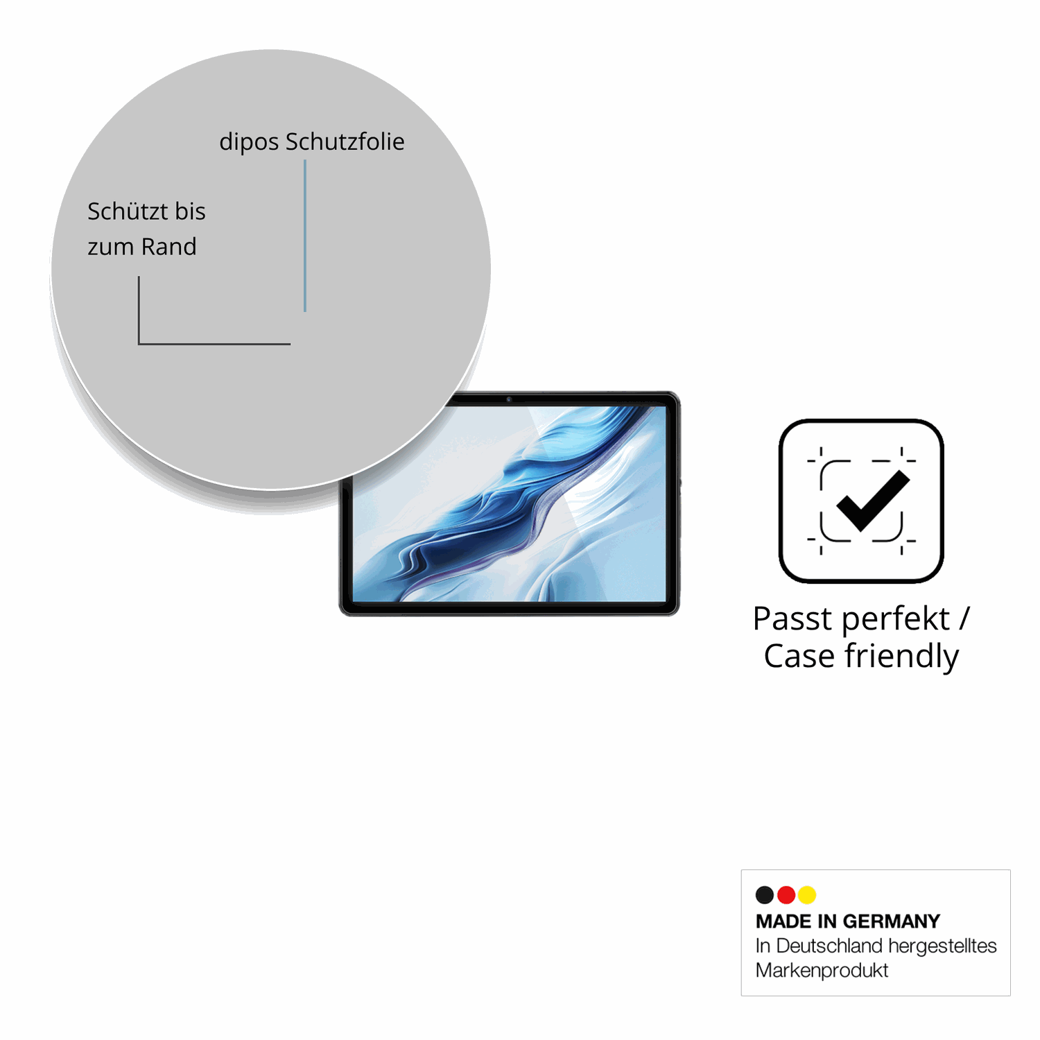 Besonders flexibler Displayschutz mit Anti-Shock-Schicht im Materialmix