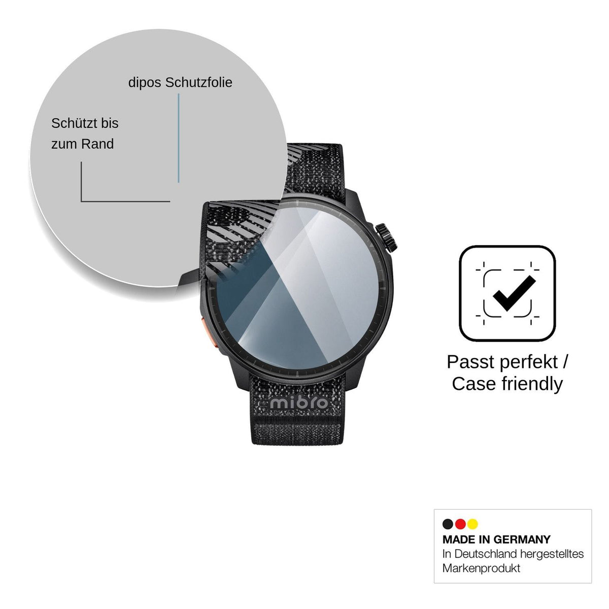 2x Screen Protector for Mibro AeroPace Flexible Glass 9H dipos