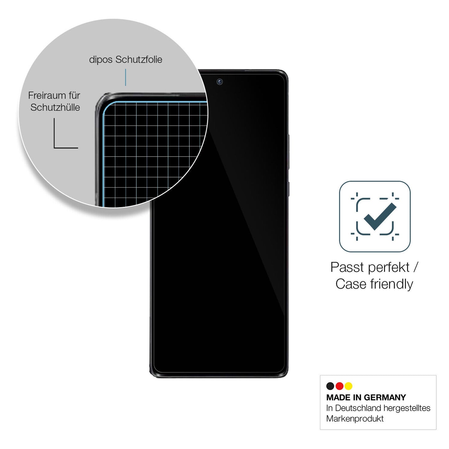Besonders flexibler Displayschutz mit Anti-Shock-Schicht im Materialmix