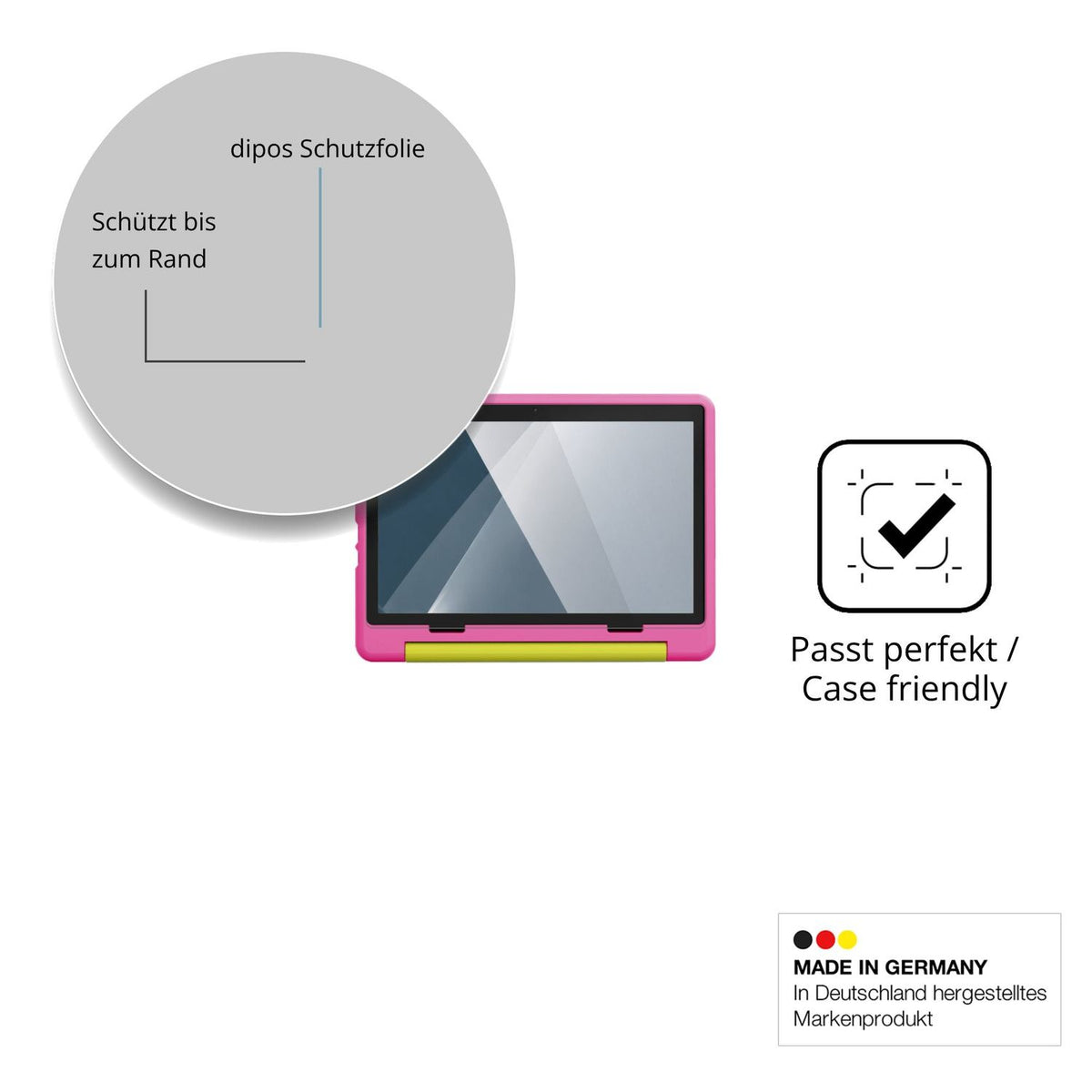 Besonders flexibler Displayschutz mit Anti-Shock-Schicht im Materialmix