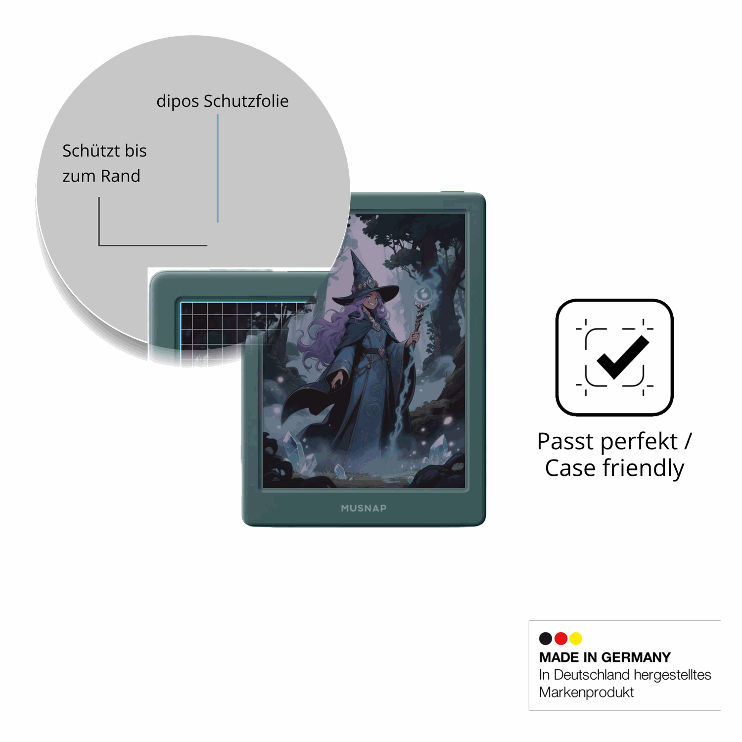 Besonders flexibler Displayschutz mit Anti-Shock-Schicht im Materialmix