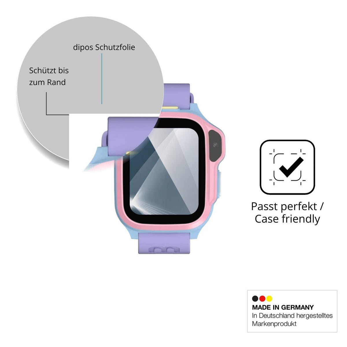 Besonders flexibler Displayschutz mit Anti-Shock-Schicht im Materialmix