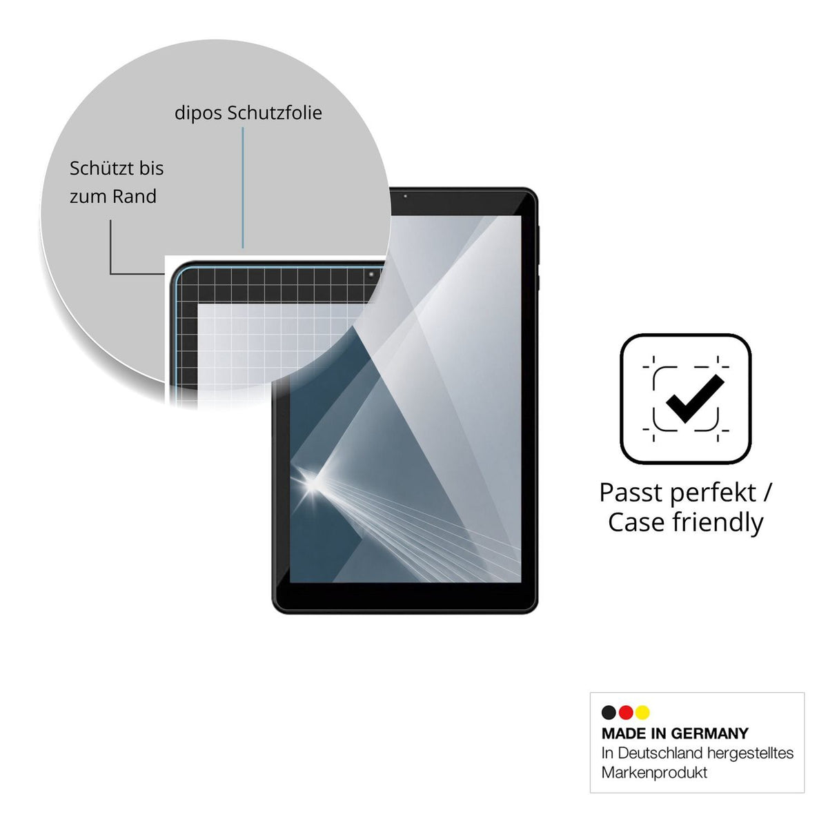 Besonders flexibler Displayschutz mit Anti-Shock-Schicht im Materialmix