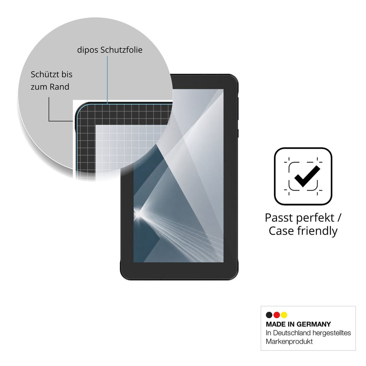 Besonders flexibler Displayschutz mit Anti-Shock-Schicht im Materialmix