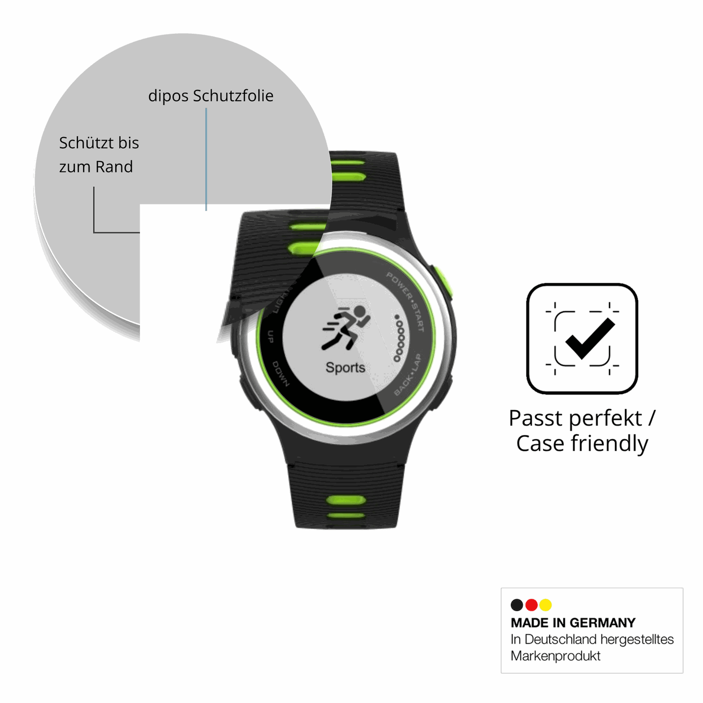 Besonders flexibler Displayschutz mit Anti-Shock-Schicht im Materialmix