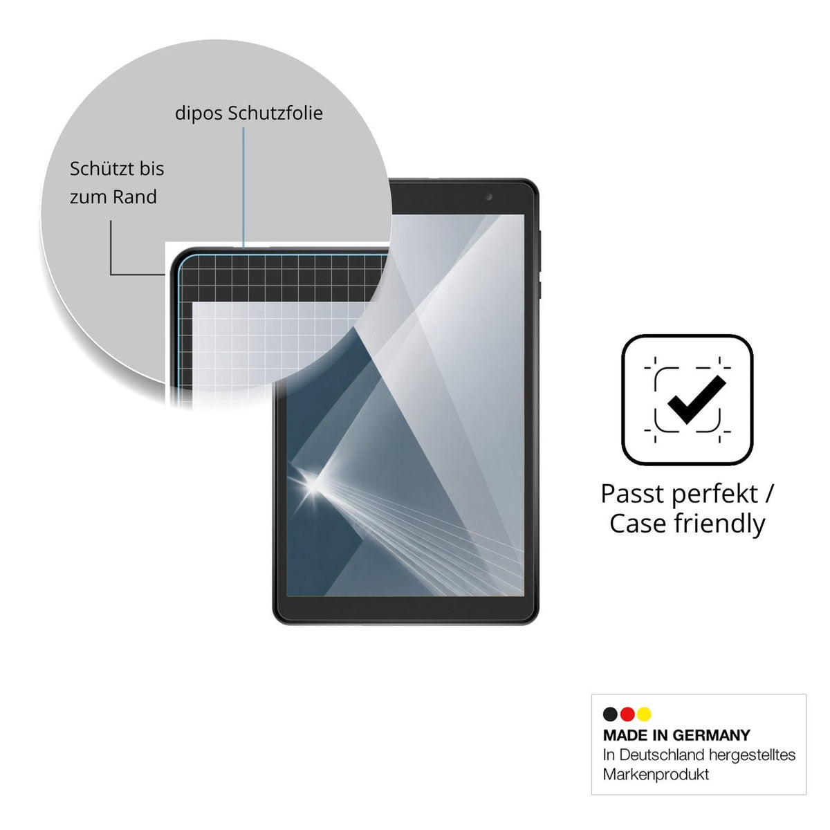 Besonders flexibler Displayschutz mit Anti-Shock-Schicht im Materialmix