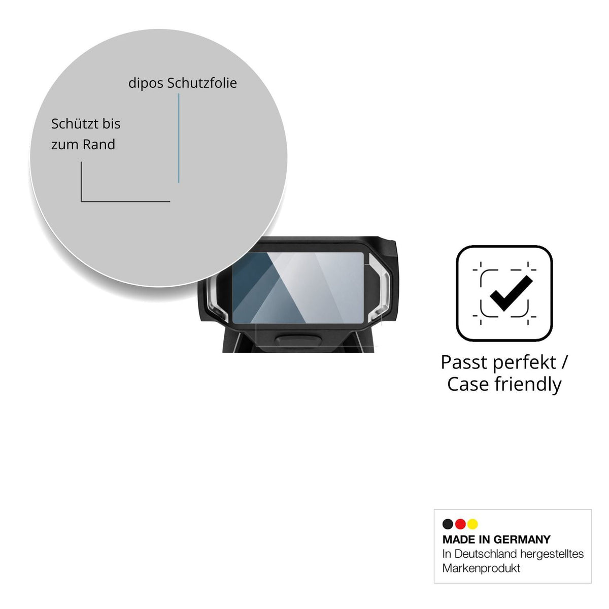 Besonders flexibler Displayschutz mit Anti-Shock-Schicht im Materialmix
