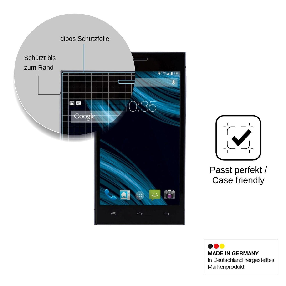 2x Screen Protector for Nomi i503 Jump Flexible Glass 9H dipos