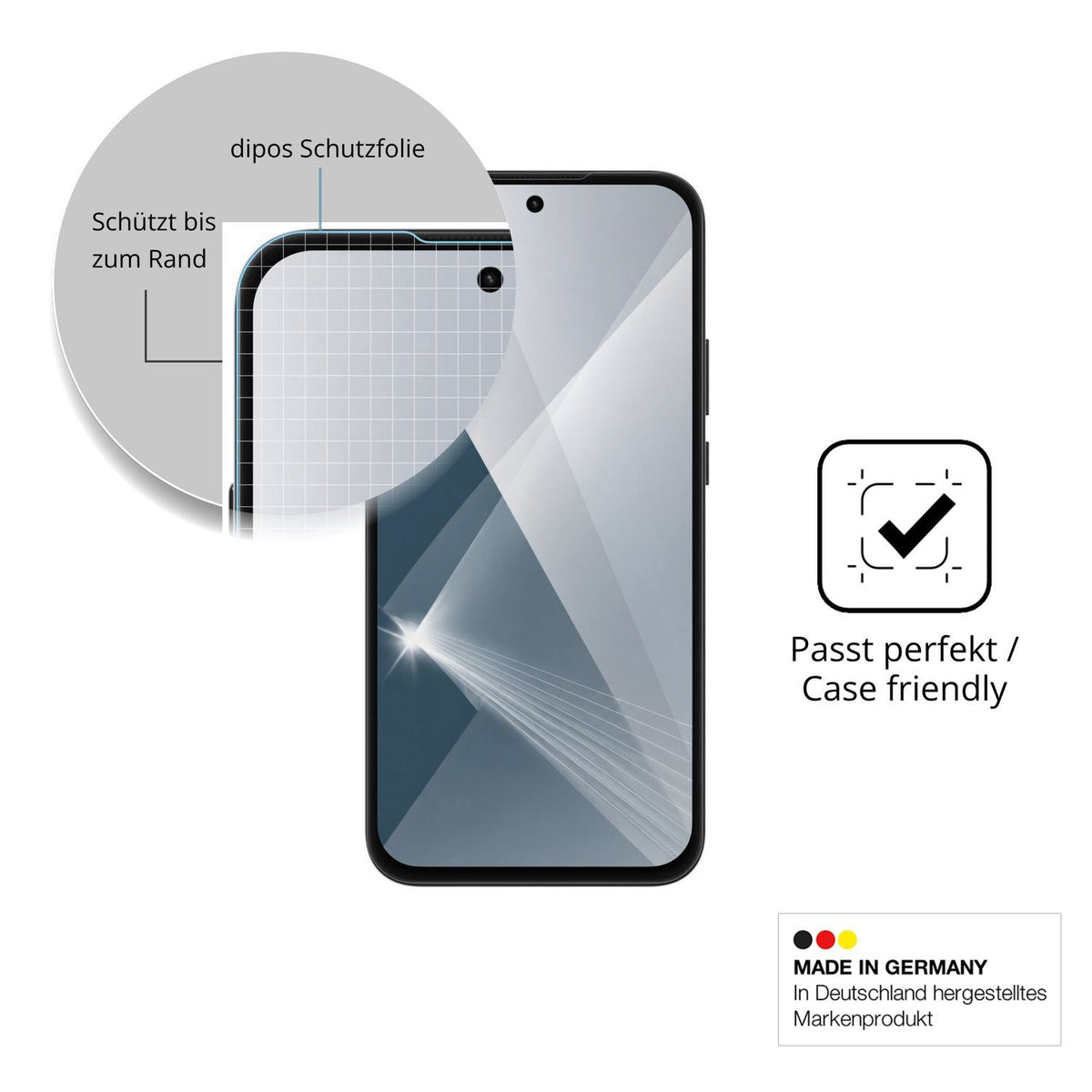 Besonders flexibler Displayschutz mit Anti-Shock-Schicht im Materialmix