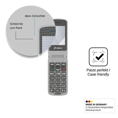2x Screen Protector for Olympia Style Duo 4G Flexible Glass 9H dipos