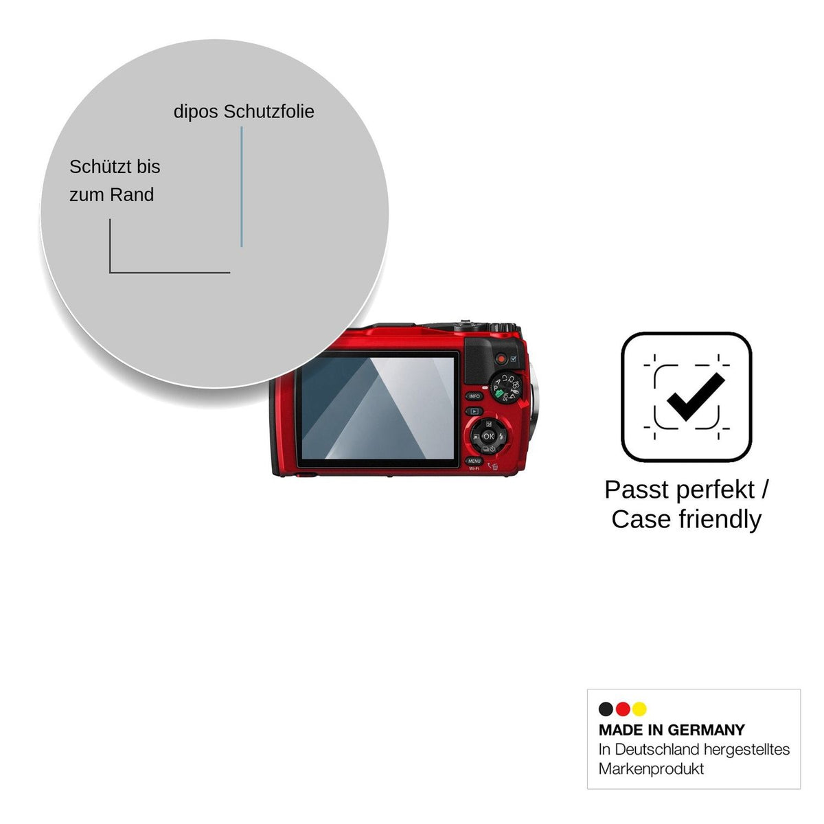 2x Screen Protector for Olympus OM System Tough TG-6 Flexible Glass 9H dipos