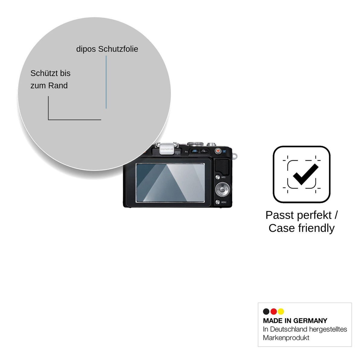 2x Screen Protector for Olympus Pen E-PL3 Flexible Glass 9H dipos